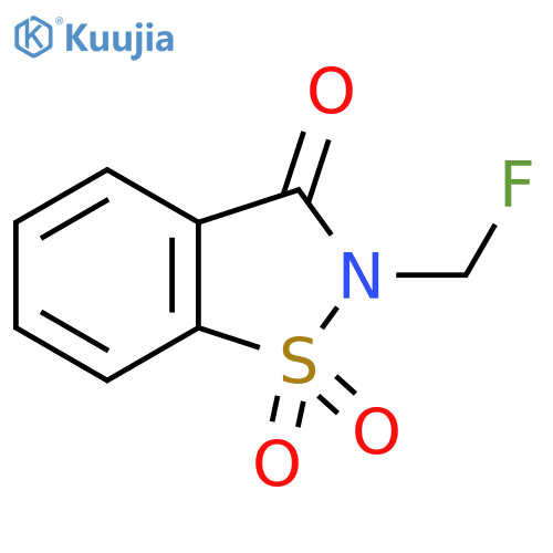 1,2-Benzisothiazol-3(2H)-one, 2-(fluoromethyl)-, 1,1-dioxide structure