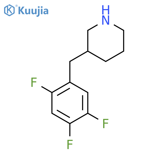 3-(2,4,5-trifluorophenyl)methylpiperidine structure