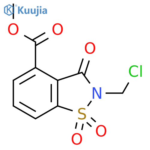 1,2-Benzisothiazole-4-carboxylic acid,2-(chloromethyl)-2,3-dihydro-3-oxo-, methyl ester, 1,1-dioxide structure