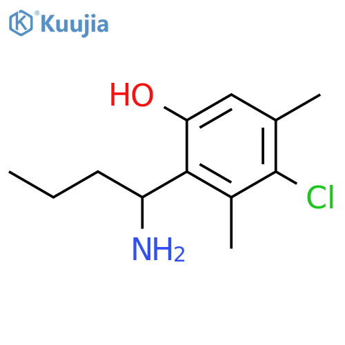 2-(1-aminobutyl)-4-chloro-3,5-dimethylphenol structure