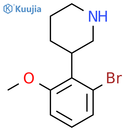 3-(2-bromo-6-methoxyphenyl)piperidine structure