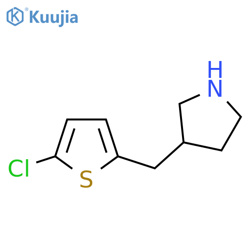 3-[(5-Chlorothiophen-2-yl)methyl]pyrrolidine structure