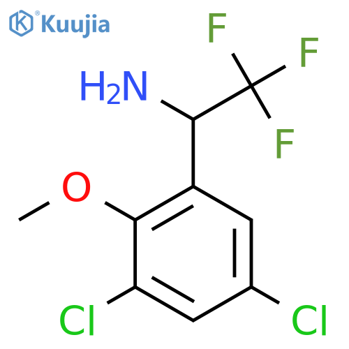 1-(3,5-dichloro-2-methoxyphenyl)-2,2,2-trifluoroethan-1-amine structure