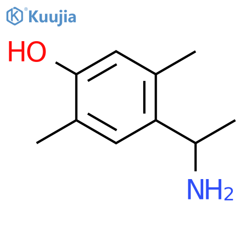 4-(1-aminoethyl)-2,5-dimethylphenol structure