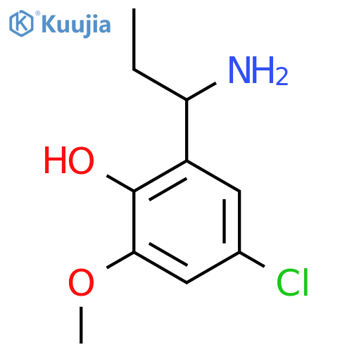 2-(1-aminopropyl)-4-chloro-6-methoxyphenol structure