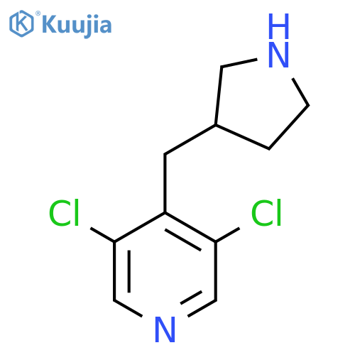 3,5-dichloro-4-(pyrrolidin-3-ylmethyl)pyridine structure