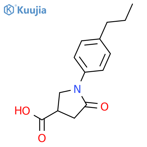 5-Oxo-1-(4-propylphenyl)pyrrolidine-3-carboxylic acid structure
