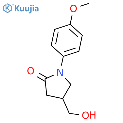 4-(hydroxymethyl)-1-(4-methoxyphenyl)pyrrolidin-2-one structure