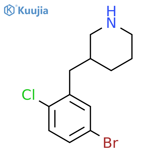 3-(5-bromo-2-chlorophenyl)methylpiperidine structure