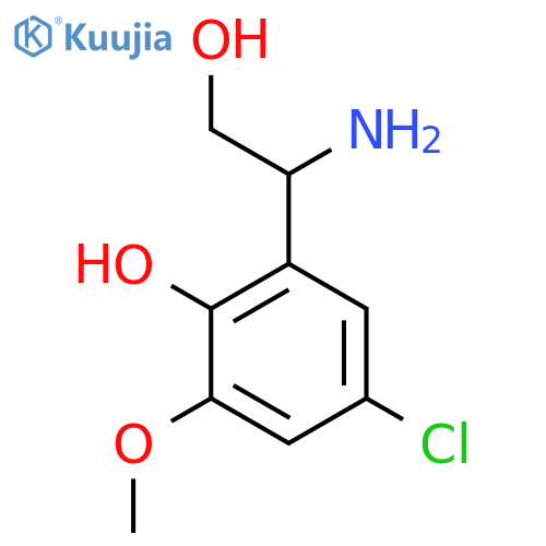 2-(1-Amino-2-hydroxyethyl)-4-chloro-6-methoxyphenol structure