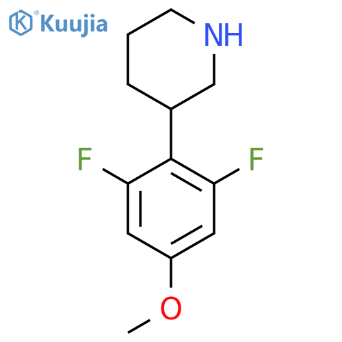 3-(2,6-difluoro-4-methoxyphenyl)piperidine structure