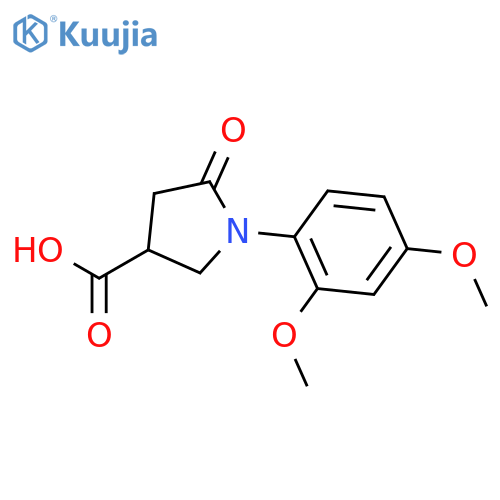 1-(2,4-dimethoxyphenyl)-5-oxopyrrolidine-3-carboxylic acid structure
