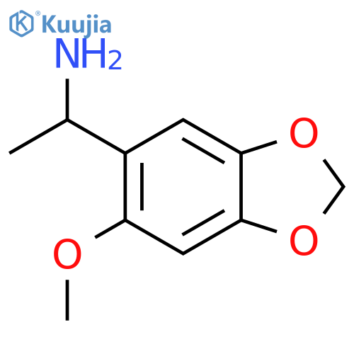1-(6-methoxy-1,3-dioxaindan-5-yl)ethan-1-amine structure
