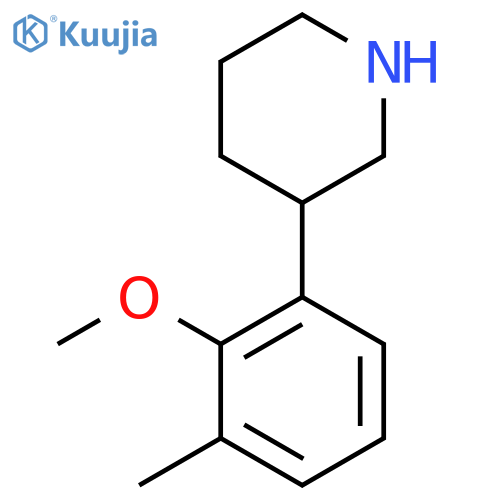3-(2-methoxy-3-methylphenyl)piperidine structure