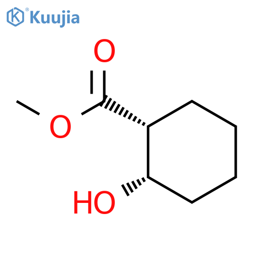 Cyclohexanecarboxylic acid, 2-hydroxy-, methyl ester, (1R-cis)- structure