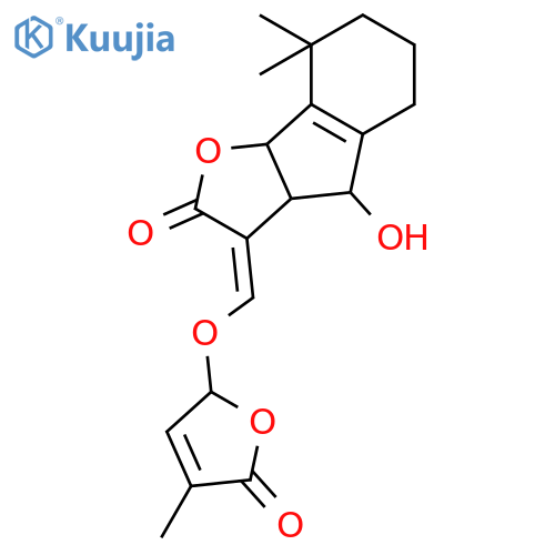 2H-Indeno[1,2-b]furan-2-one, 3-[[[(2R)-2,5-dihydro-4-methyl-5-oxo-2-furanyl]oxy]methylene]-3,3a,4,5,6,7,8,8b-octahydro-4-hydroxy-8,8-dimethyl-, (3E,3aS,4S,8bS)- structure