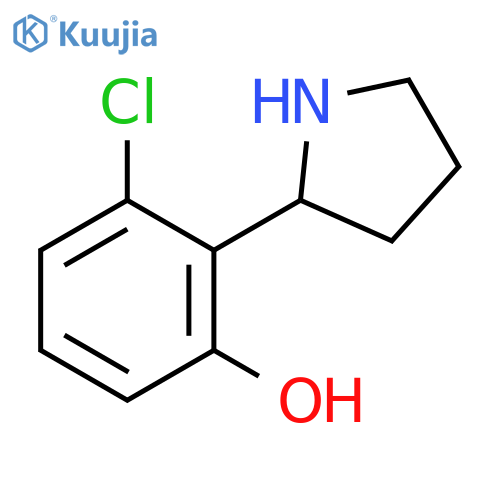 3-chloro-2-(pyrrolidin-2-yl)phenol structure