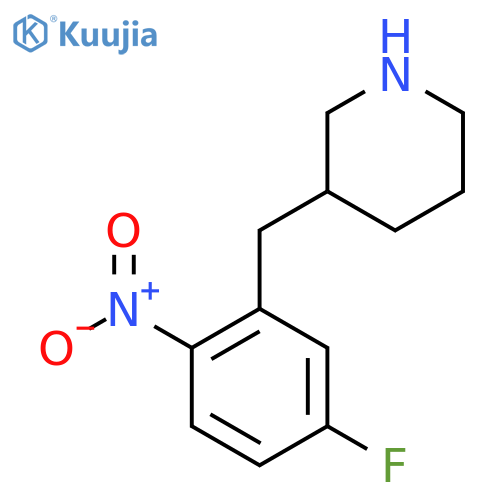 3-(5-fluoro-2-nitrophenyl)methylpiperidine structure