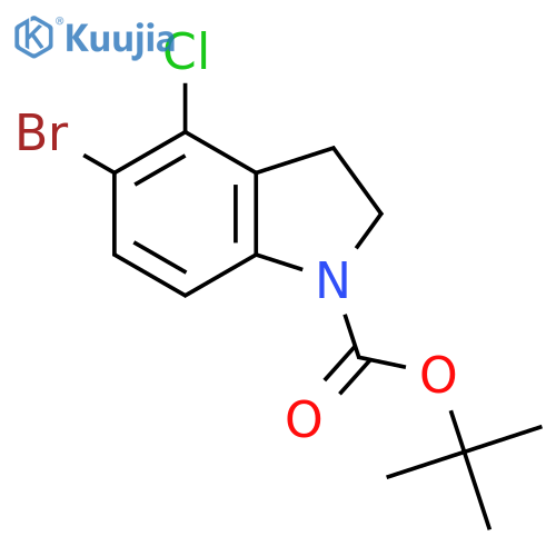 1,1-Dimethylethyl 5-bromo-4-chloro-2,3-dihydro-1H-indole-1-carboxylate structure
