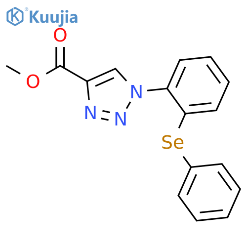 1H-1,2,3-Triazole-4-carboxylic acid, 1-[2-(phenylseleno)phenyl]-, methyl ester structure