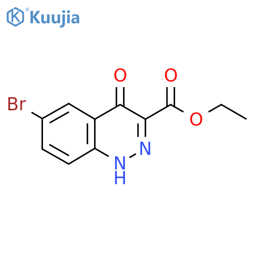 Ethyl 6-bromo-4-oxo-1,4-dihydrocinnoline-3-carboxylate structure