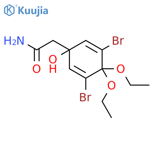 2-(3,5-dibromo-4,4-diethoxy-1-hydroxycyclohexa-2,5-dien-1-yl)acetamide structure