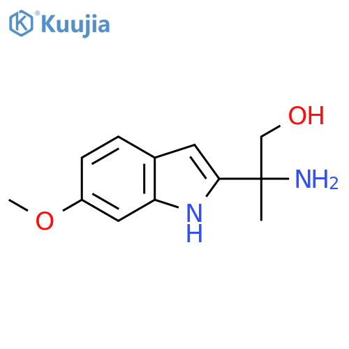 2-amino-2-(6-methoxy-1H-indol-2-yl)propan-1-ol structure