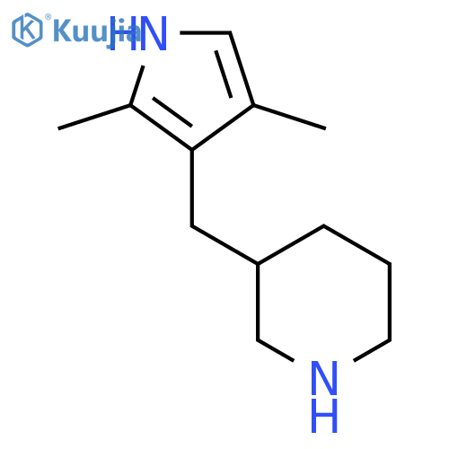 3-(2,4-dimethyl-1H-pyrrol-3-yl)methylpiperidine structure