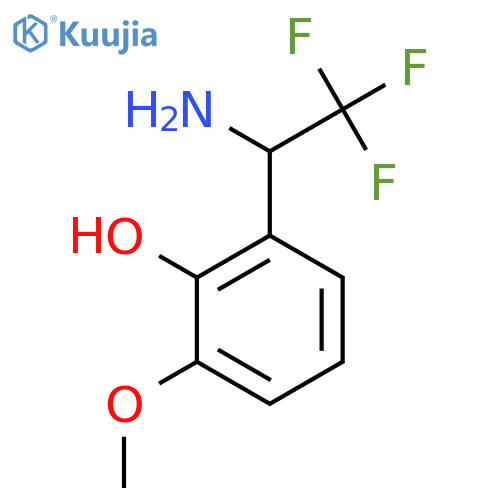2-(1-amino-2,2,2-trifluoroethyl)-6-methoxyphenol structure