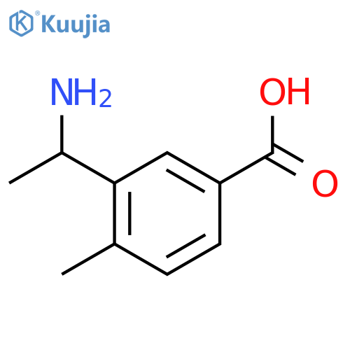 3-(1-aminoethyl)-4-methylbenzoic acid structure