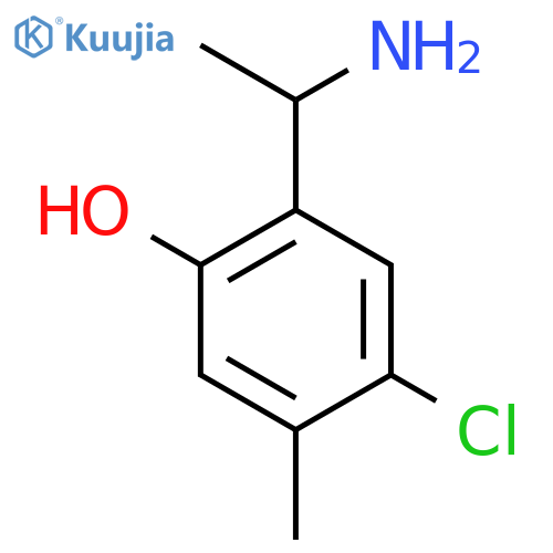 2-(1-Aminoethyl)-4-chloro-5-methylphenol structure