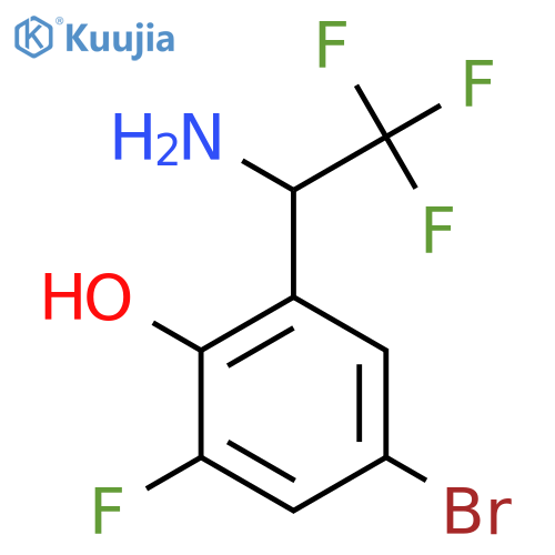 2-(1-amino-2,2,2-trifluoroethyl)-4-bromo-6-fluorophenol structure