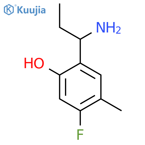 2-(1-Aminopropyl)-5-fluoro-4-methylphenol structure