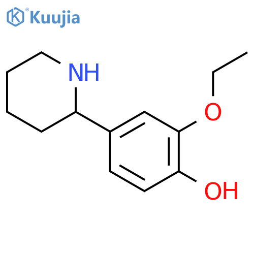 2-ethoxy-4-(piperidin-2-yl)phenol structure