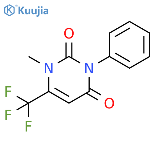 2,4(1H,3H)-Pyrimidinedione, 1-methyl-3-phenyl-6-(trifluoromethyl)- structure