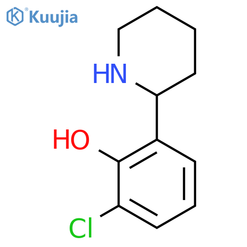 2-chloro-6-(piperidin-2-yl)phenol structure