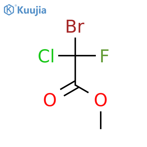 Acetic acid, bromochlorofluoro-, methyl ester, (-)- structure
