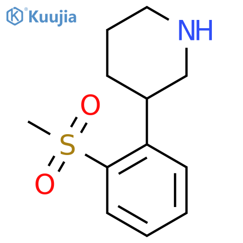3-(2-methanesulfonylphenyl)piperidine structure