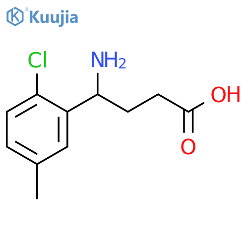 4-amino-4-(2-chloro-5-methylphenyl)butanoic acid structure