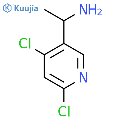 1-(4,6-dichloropyridin-3-yl)ethan-1-amine structure