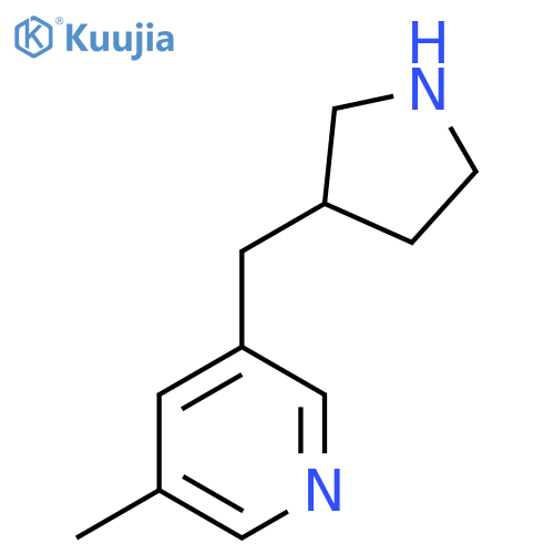 3-methyl-5-(pyrrolidin-3-yl)methylpyridine structure