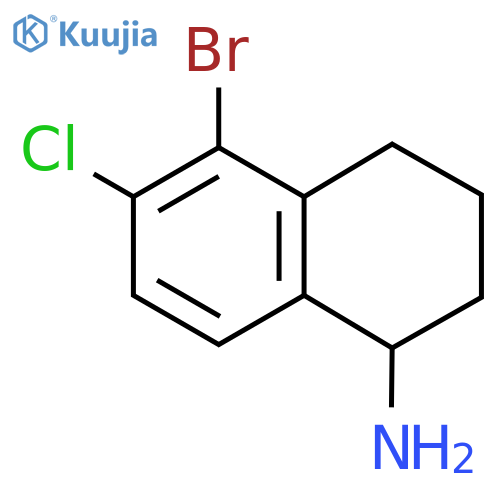 5-BROMO-6-CHLORO-1,2,3,4-TETRAHYDRONAPHTHALEN-1-AMINE structure