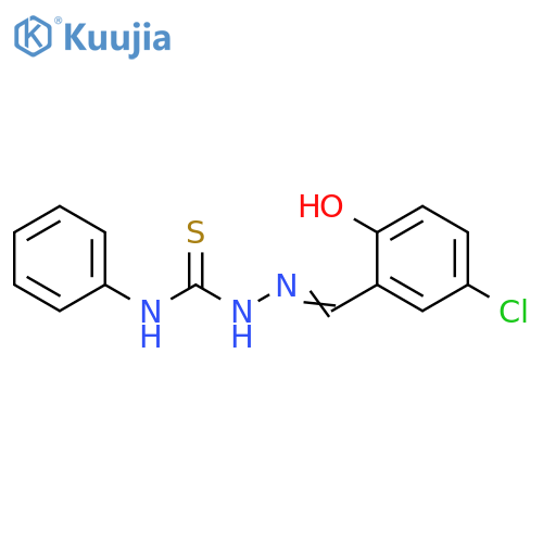 Hydrazinecarbothioamide,2-[(5-chloro-2-hydroxyphenyl)methylene]-N-phenyl- structure