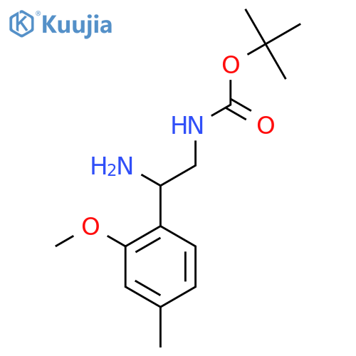 tert-butyl N-2-amino-2-(2-methoxy-4-methylphenyl)ethylcarbamate structure
