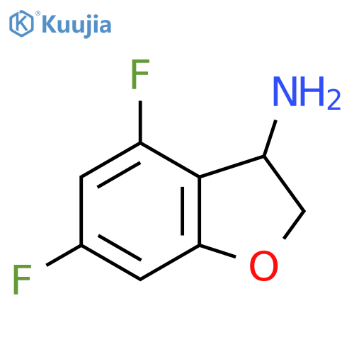 4,6-Difluoro-2,3-dihydro-1-benzofuran-3-amine structure