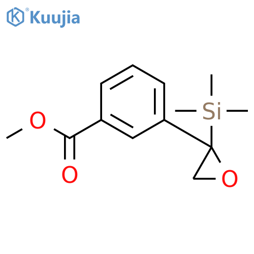 Benzoic acid, 3-[2-(trimethylsilyl)oxiranyl]-, methyl ester structure