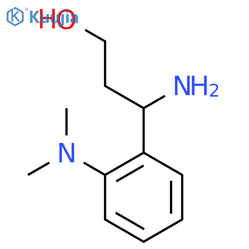 3-amino-3-2-(dimethylamino)phenylpropan-1-ol structure