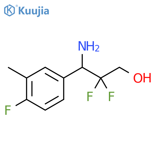 3-amino-2,2-difluoro-3-(4-fluoro-3-methylphenyl)propan-1-ol structure