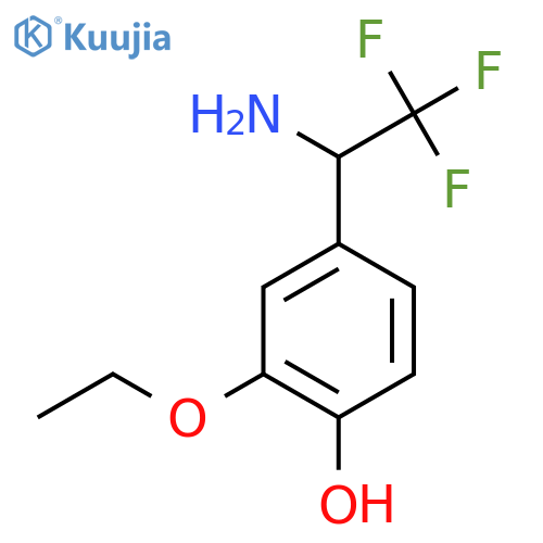 4-(1-amino-2,2,2-trifluoroethyl)-2-ethoxyphenol structure