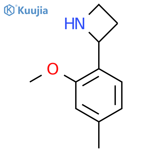 2-(2-methoxy-4-methylphenyl)azetidine structure